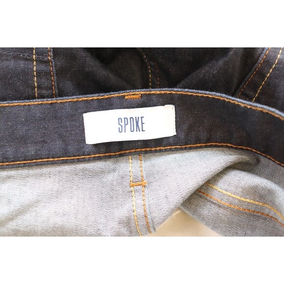 Spoke Jeans Mens 10oz Travel Denim Build B Size 34x31 Dark Wash Casual Regular‎ - Picture 6 of 10